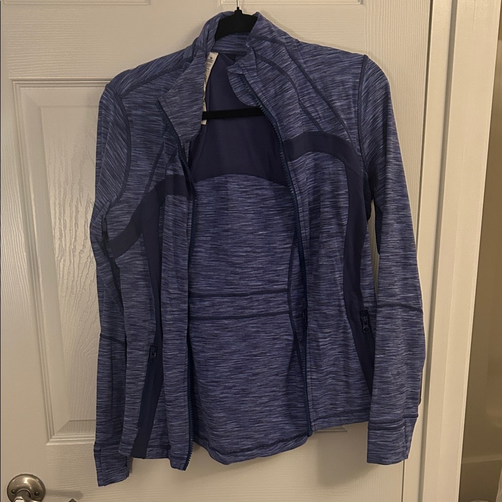 Lululemon Define Women's Heathered Blue Active Zip Jacket